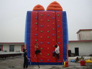 Adult Red Inflatable Rock Climbing Wall For Inflatable Water Parks
