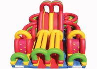 Commercial PVC Tarpaulin Inflatable Theme Park With Double Slide Combo