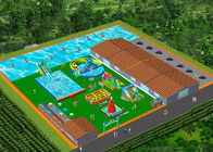 Removeable Inflatable Water Park With Swimming Pool For Schools , Sports Arenas