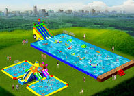 Removeable Inflatable Water Park With Swimming Pool For Schools , Sports Arenas