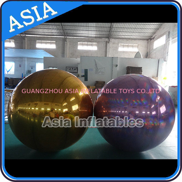 Inflatable Helium Advertising Mirror Balloon / Giant Inflatable Mirror Ball Ground