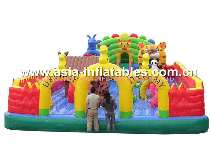 Commercial Use Inflatable Fun City With Inflatable Royal Palace Bouncy House